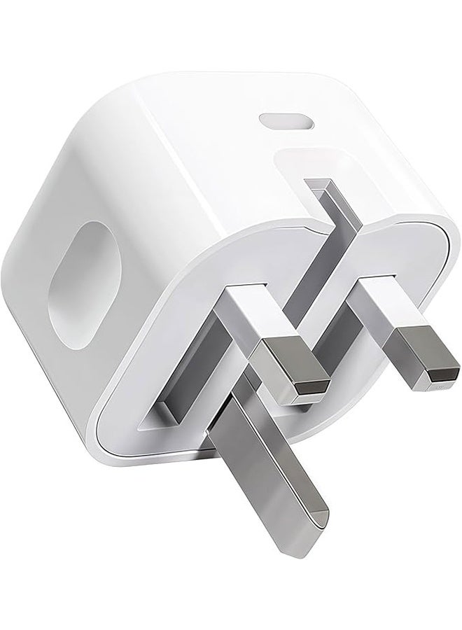 شاحن آيفون من النوع C، محول طاقة USB-C بقوة 20 واط بتقنية الشحن السريع PD | مصمم خصيصًا لمنتجات أبل - Image 1